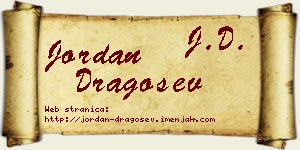 Jordan Dragošev vizit kartica